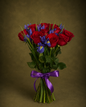 Rose and Iris Bouquet
