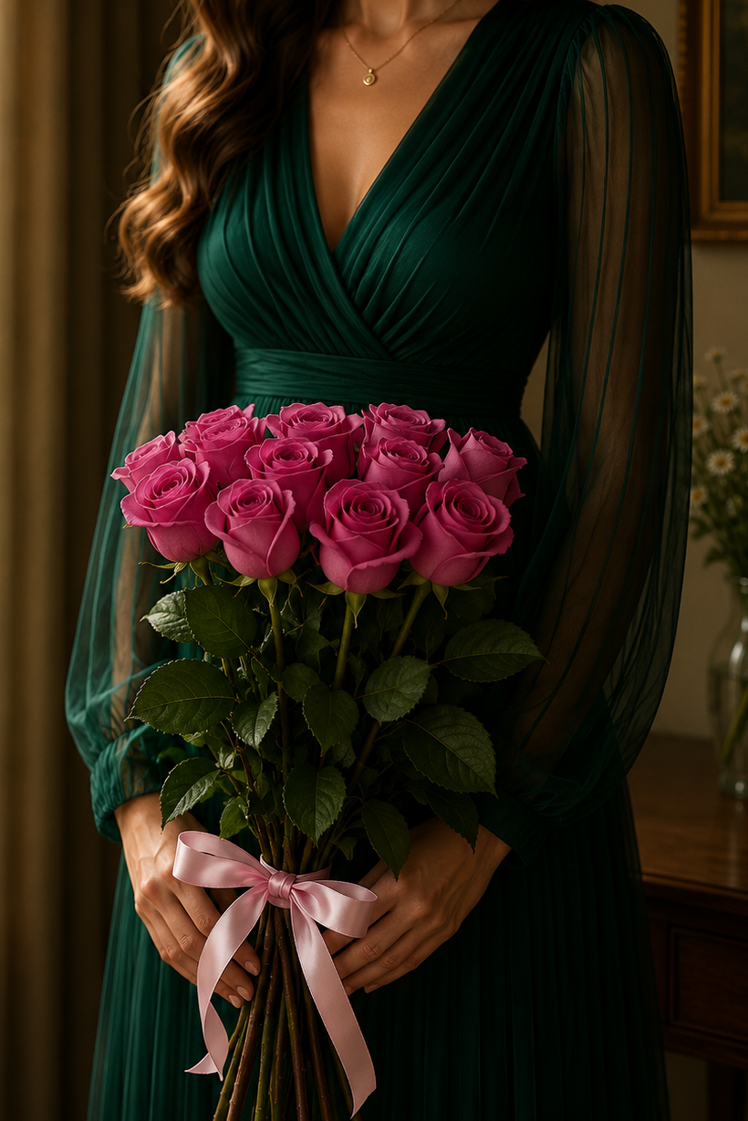 11 Pink Roses